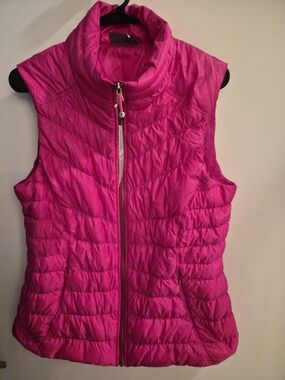 NWT Athleta downalicious Women's Pink Quilted Puffer Vest Sie L